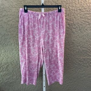 Croft & Barrow Women’s Pink Floral Sleepwear Capri Pants XXL